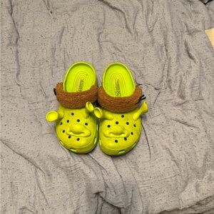 CROCS Lime Green Shrek-Themed Sandals